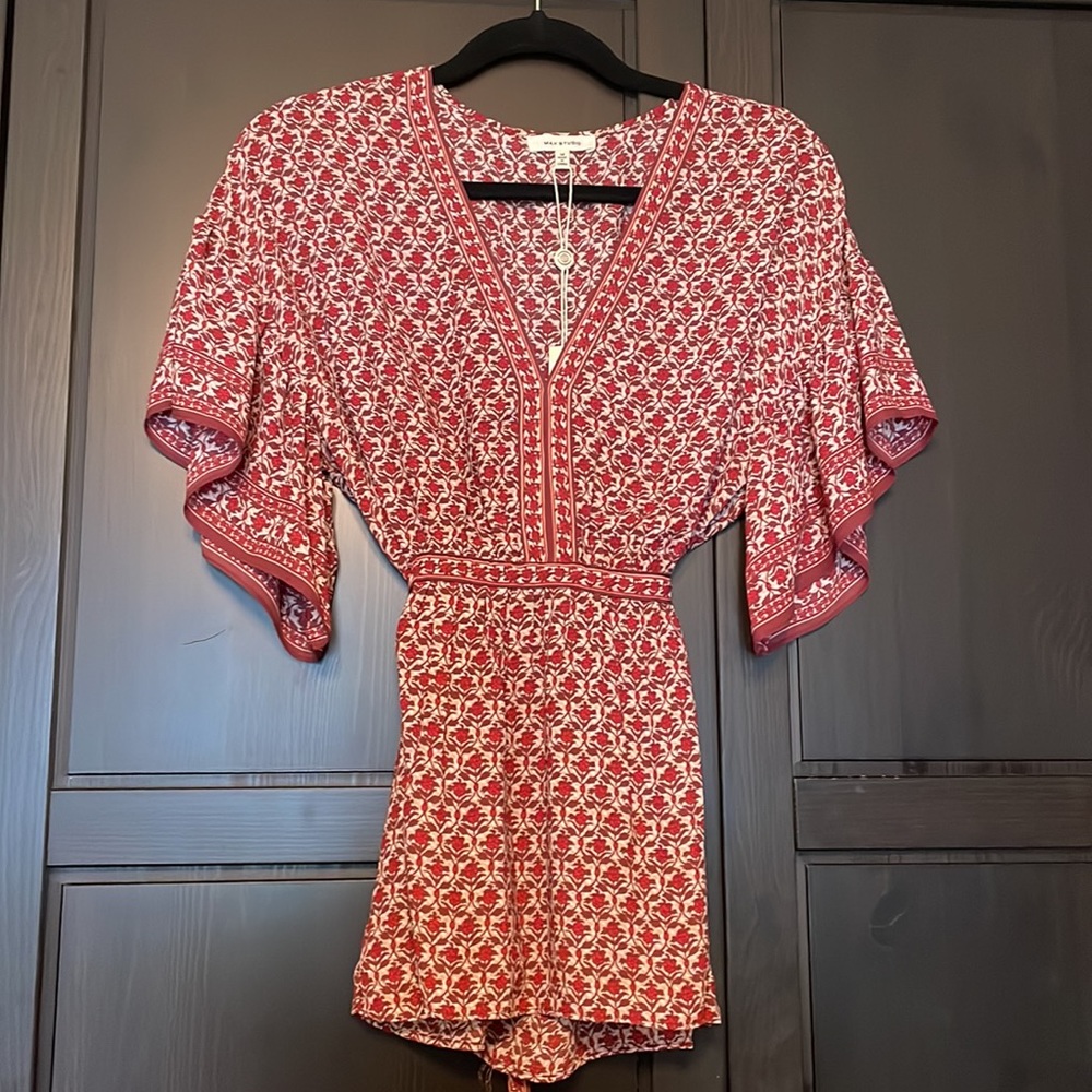 Max Studio - kimono style blouse, empire tie waist